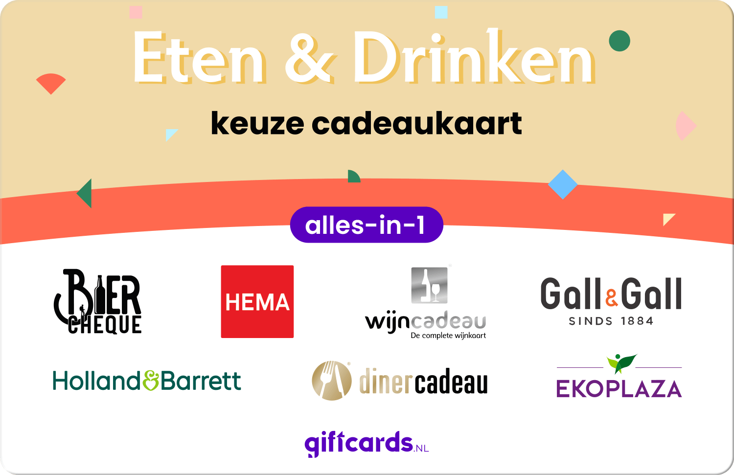 Alles-in-1 Keuze Cadeaukaart voor Eten & Drinken