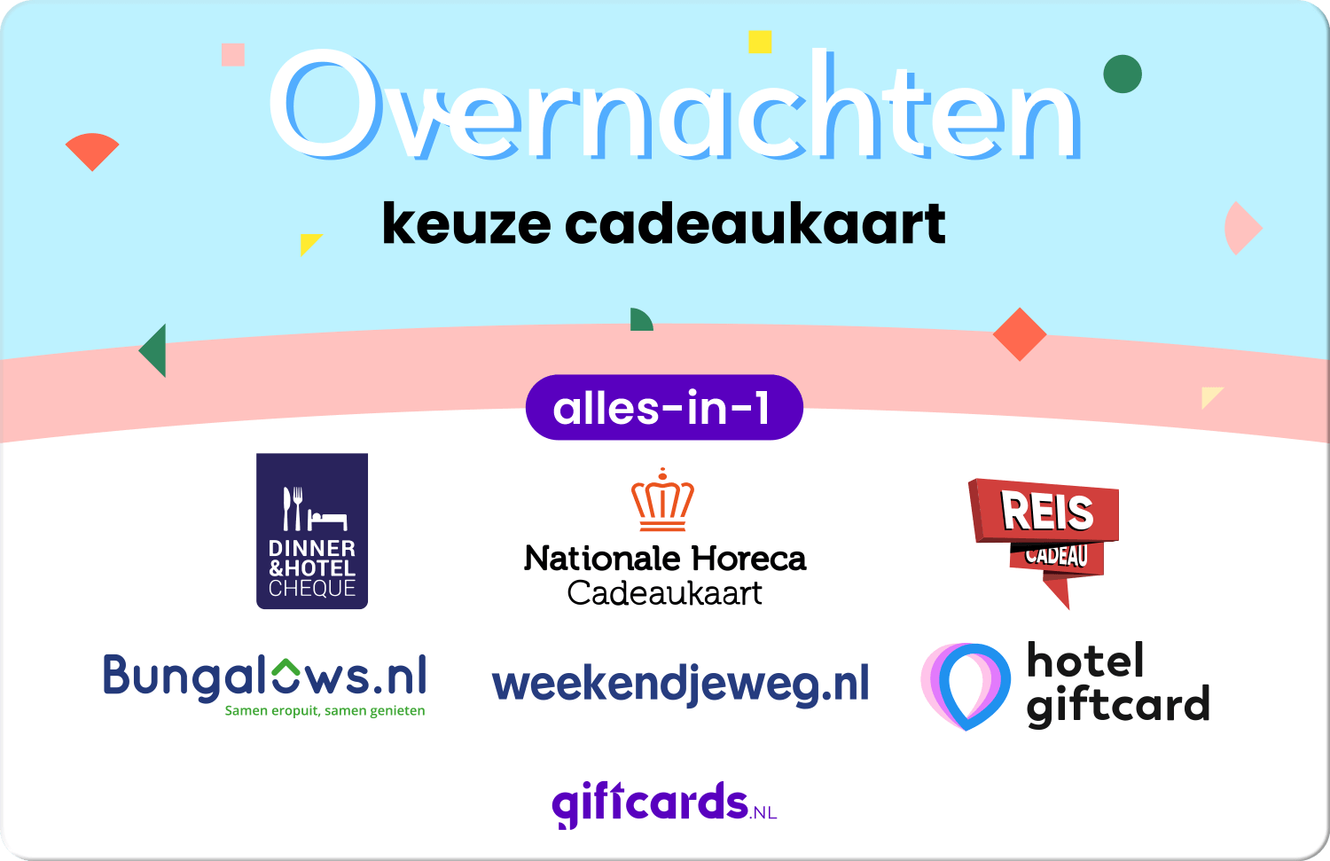 Alles-in-1 Keuze Cadeaukaart voor Overnachten