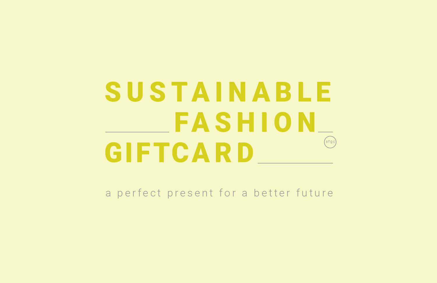 Sustainable Fashion Gift Card